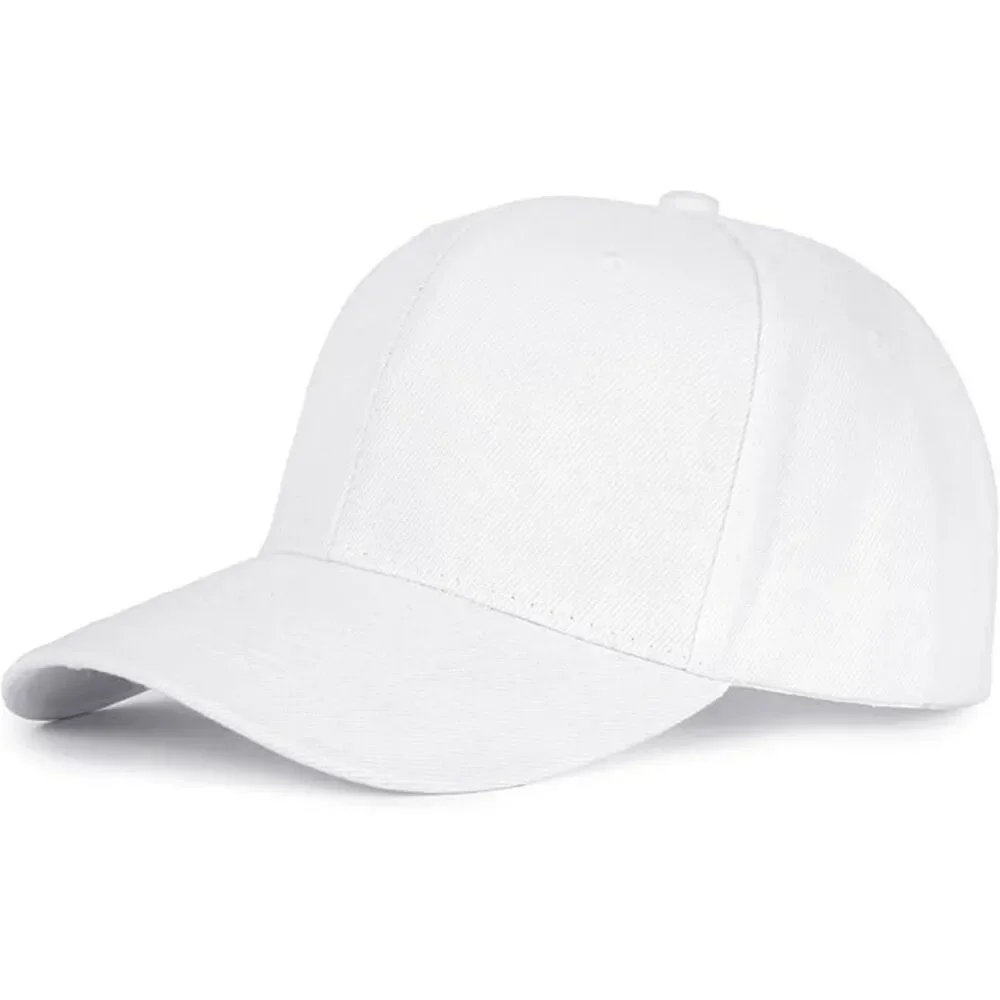 Unisex White Washed 100%Cotton Adjustable Size Strap Casual Classic Baseball Cap